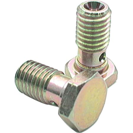 Allstar Performance 10 mm-1.50 in. Banjo Bolts; Nickel Plated, 2PK ALL50077